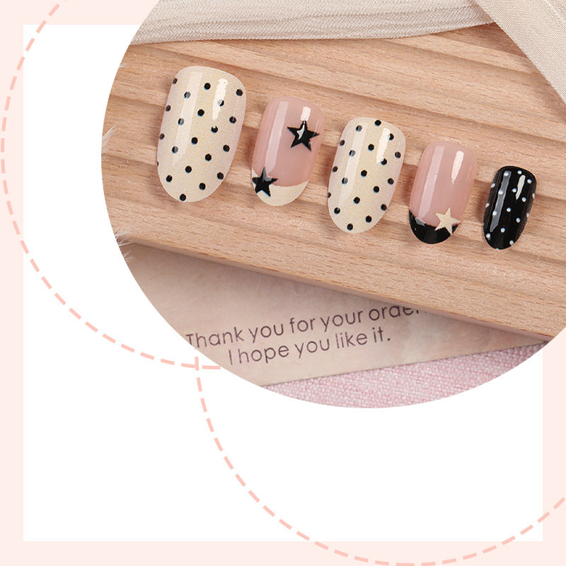 Chic Polka Dot and Star Press-On Nail Set kalsten