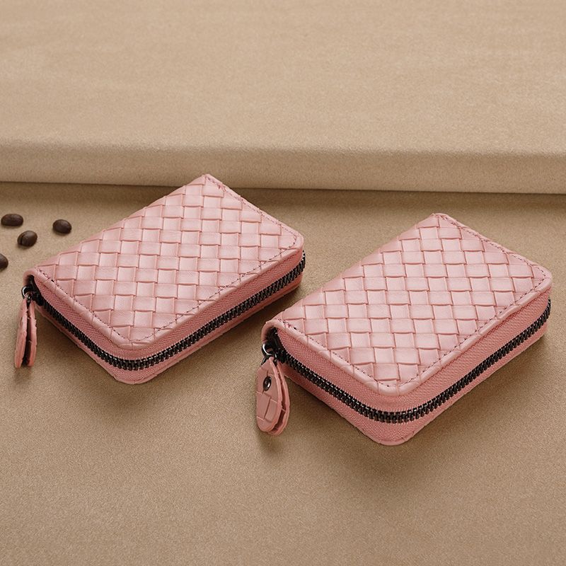 Compact Woven Zippered Card Holder Kalsten