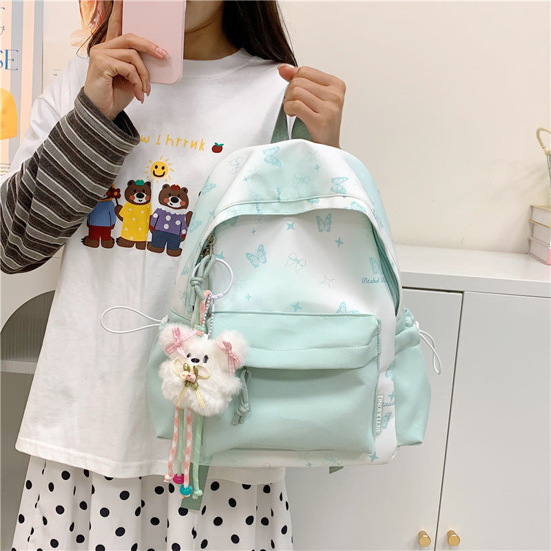 Butterfly Print Backpack Kalsten