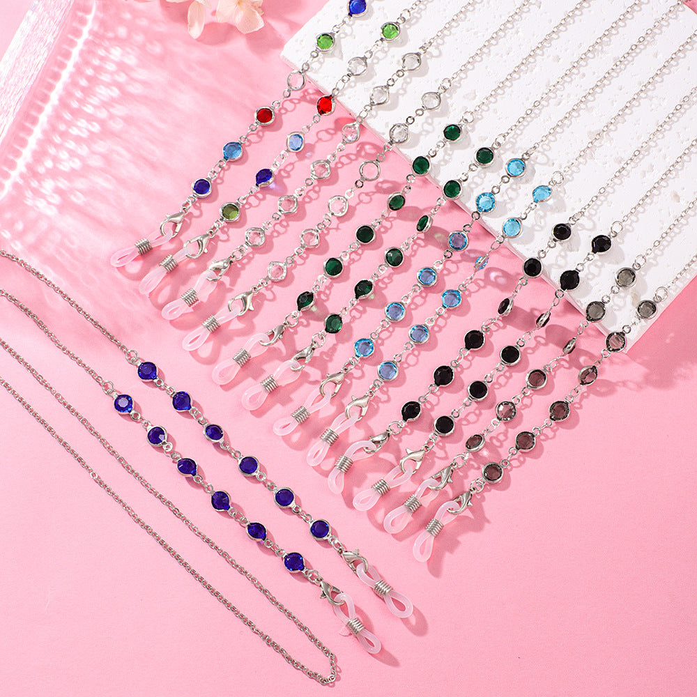 Stylish Crystal Chain Eyewear Holder Kalsten
