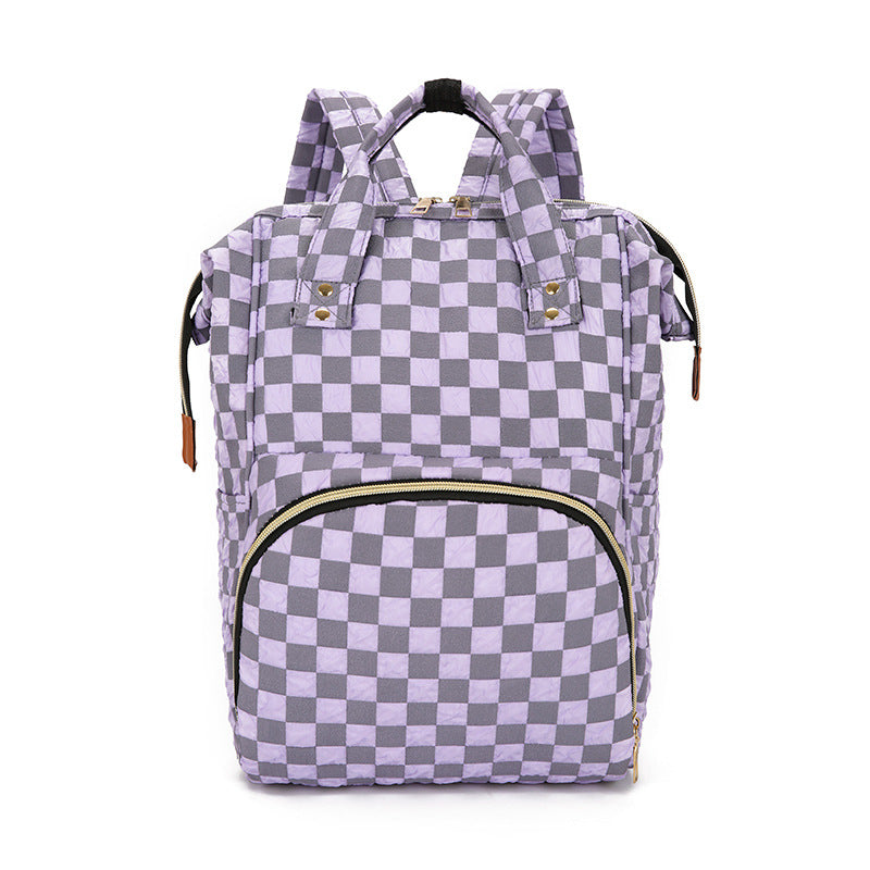 Checkered Patterned Backpack Kalsten