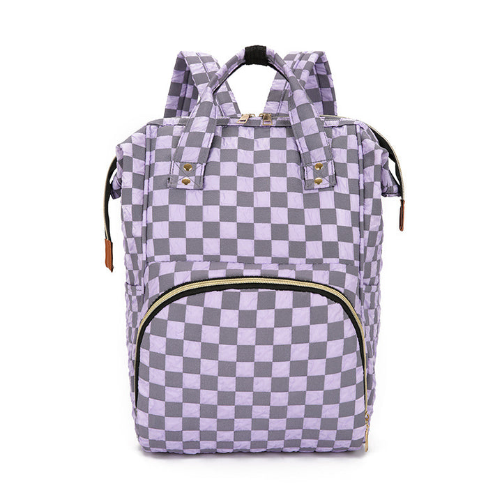 Checkered Patterned Backpack Kalsten