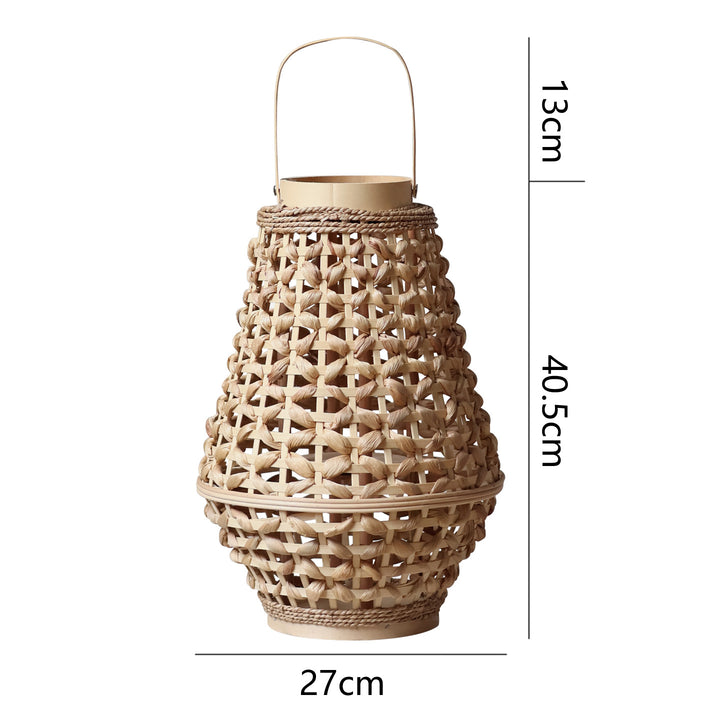 Elegant lantern made of braided rattan Kalsten