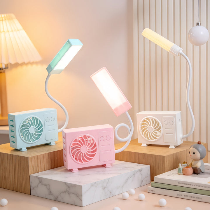 Women's table lamp with integrated USB fan Kalsten