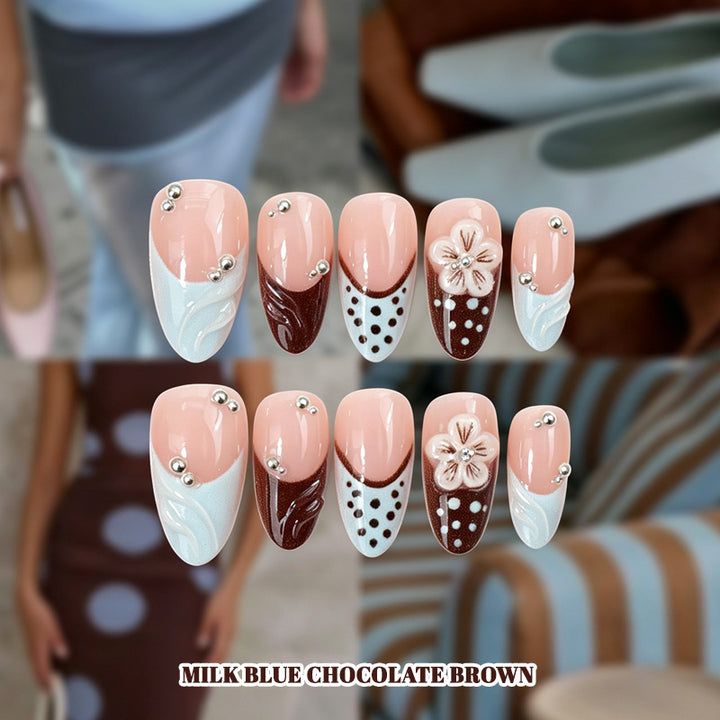 Artistic Acrylic Press-On Nail Design Kalsten