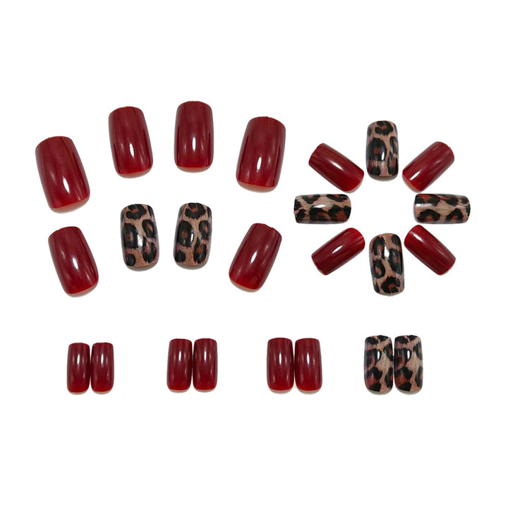 Artificial nails with modern leopard pattern Kalsten