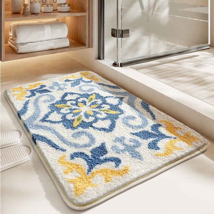 Unisex Textured Stone Pattern Bathroom Mat Kalsten