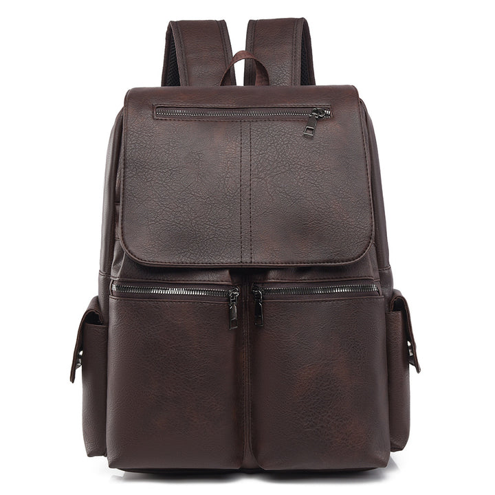 Stylish Multi-Pocket Leather Backpack Kalsten