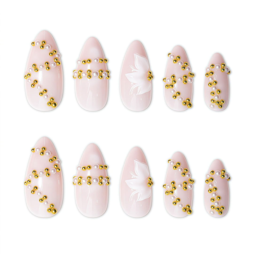 Elegant 3D Floral Nail Art Design Kalsten