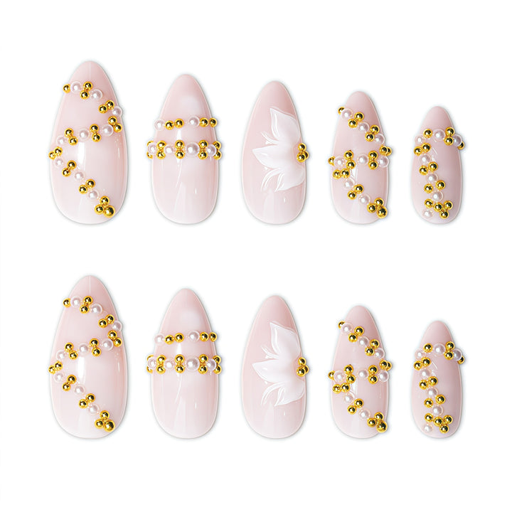 Elegant 3D Floral Nail Art Design Kalsten