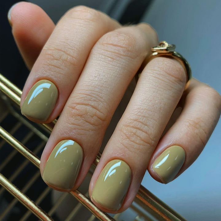 Elegant Glossy Square Nail Set Kalsten