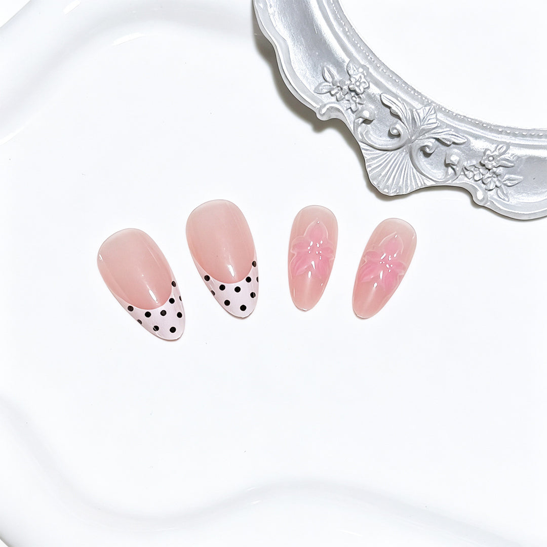 Elegant Floral Design Press-On Nail Tips Kalsten