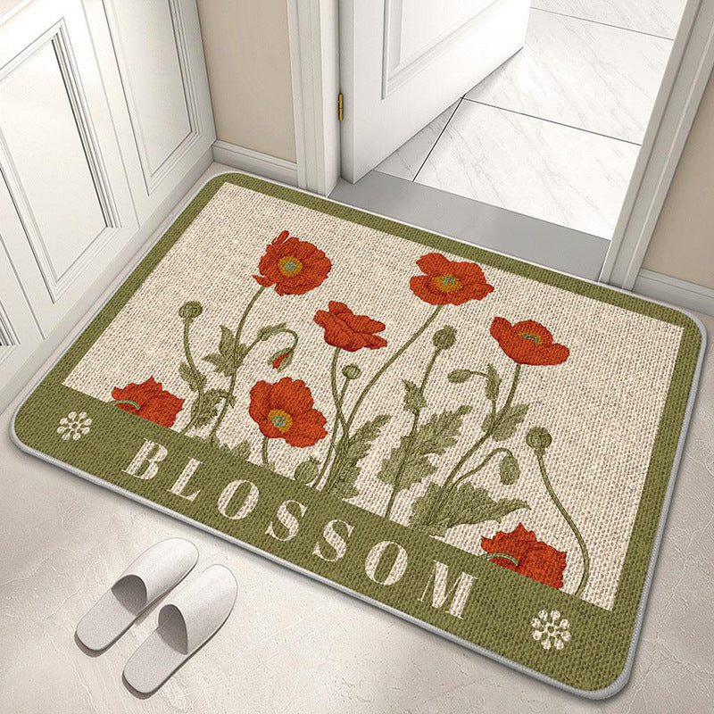 Decorative Floral Welcome Mat Kalsten