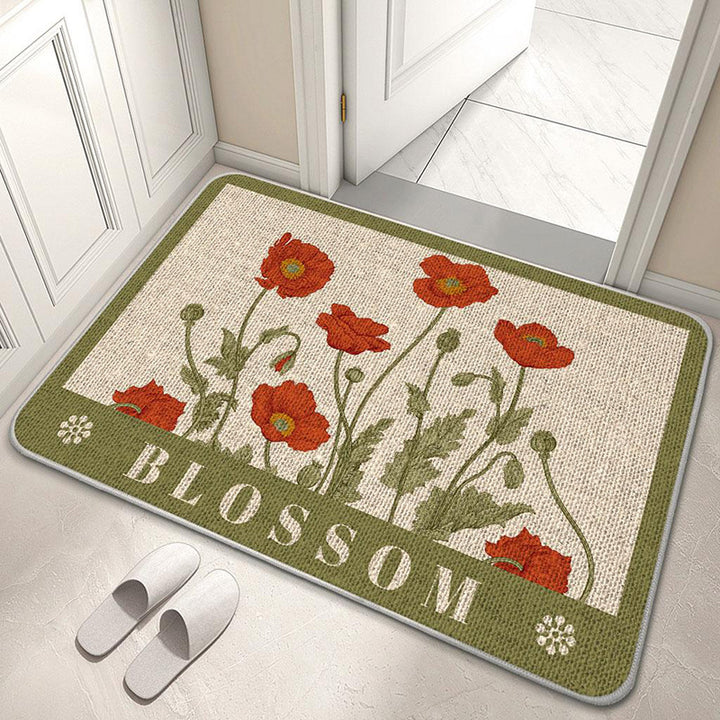 Decorative Floral Welcome Mat Kalsten