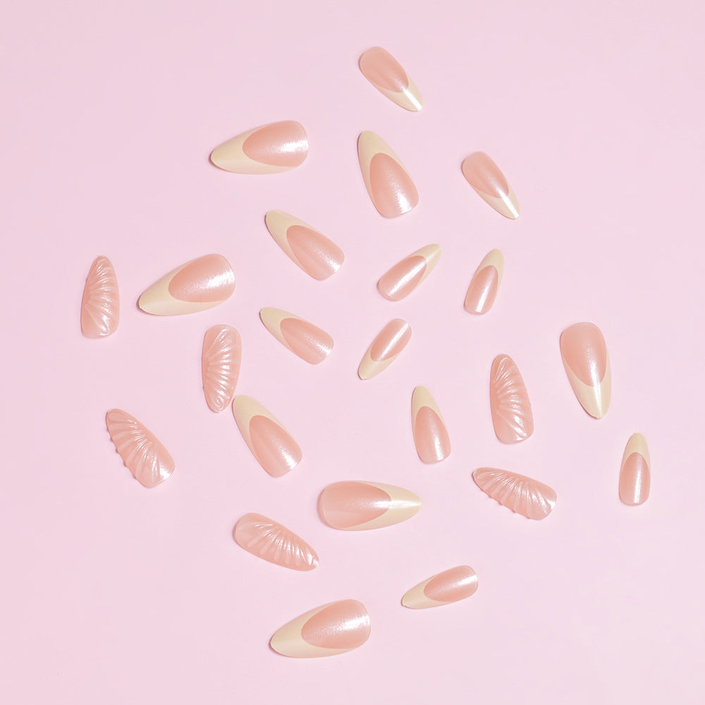 Sculpted Almond-Shaped Press-On Nail Set Kalsten