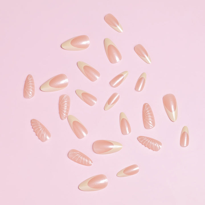 Sculpted Almond-Shaped Press-On Nail Set Kalsten