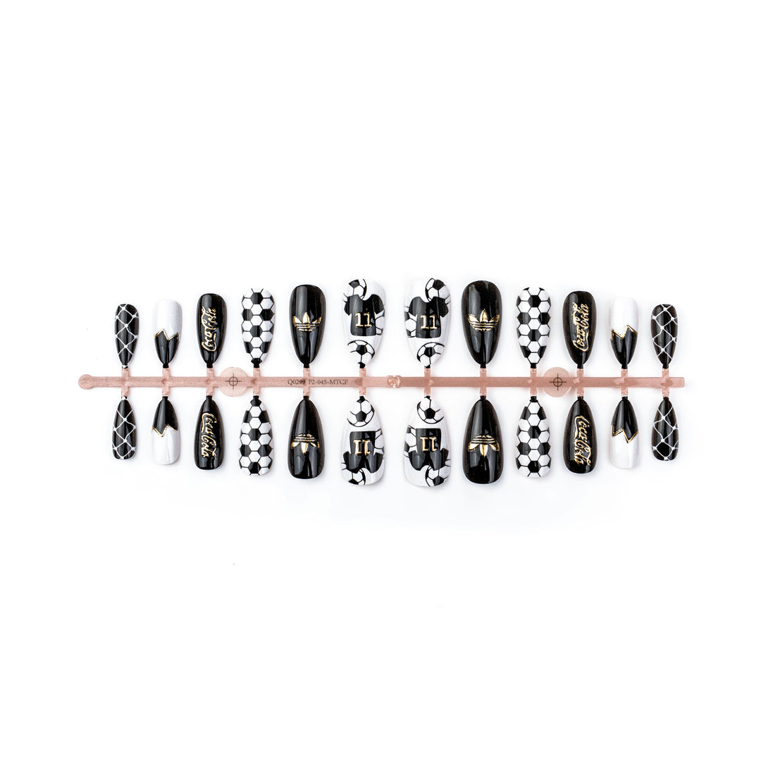 Sports-Themed Press-On Nail Art Set