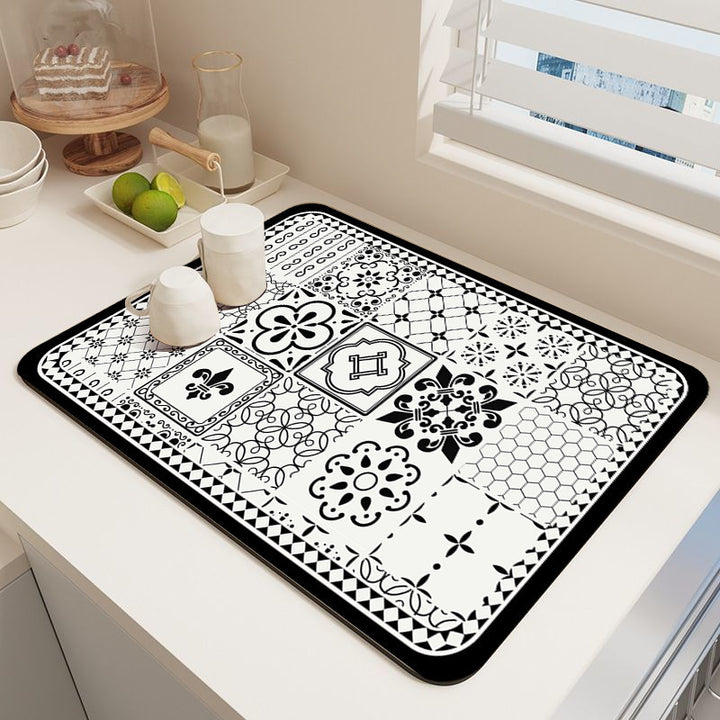 Elegant Mosaic Pattern Kitchen Mat Kalsten