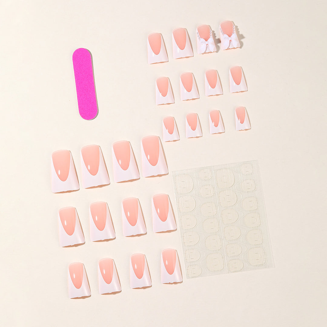 Elegant Stiletto Nail Art Extensions with Bow Accents Kalsten