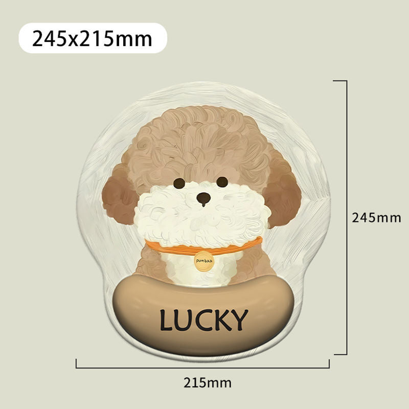 Cute Dog-Themed Ergonomic Desk Mouse Pad