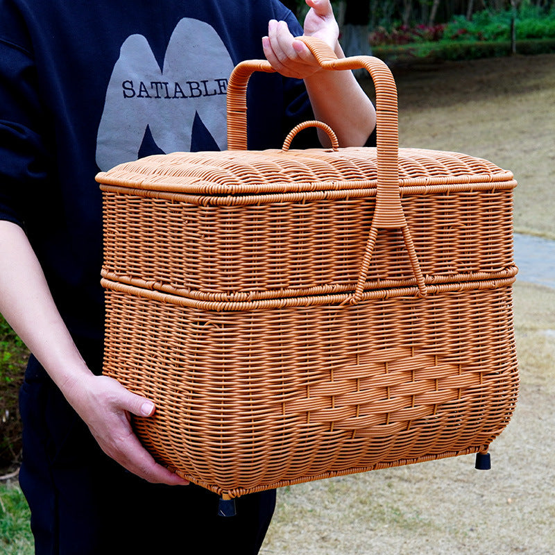Elegant Woven Storage Hamper Kalsten