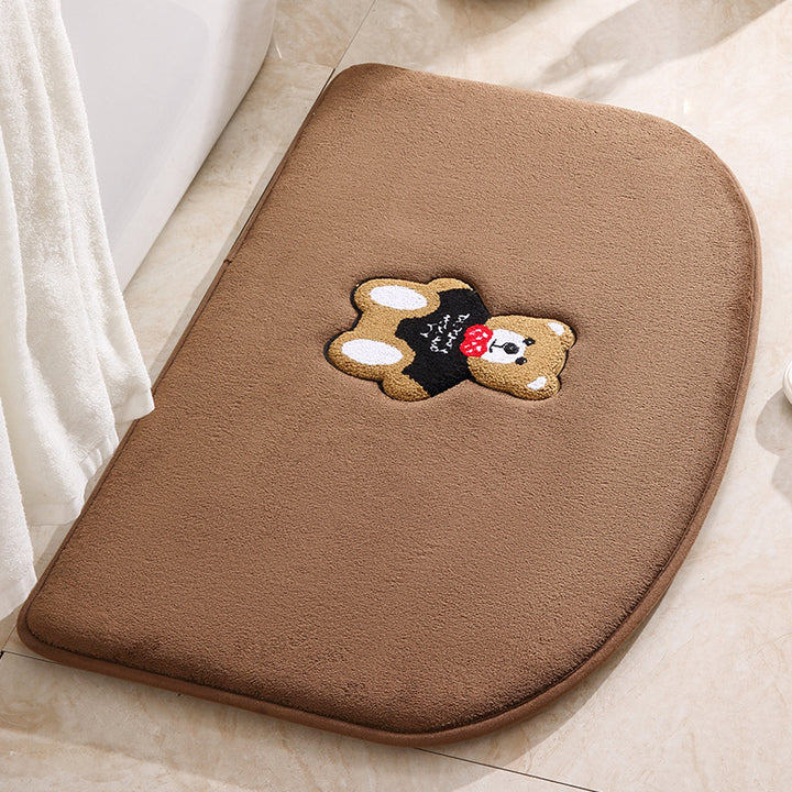 Cute Teddy Bear Plush Bath Mat Kalsten