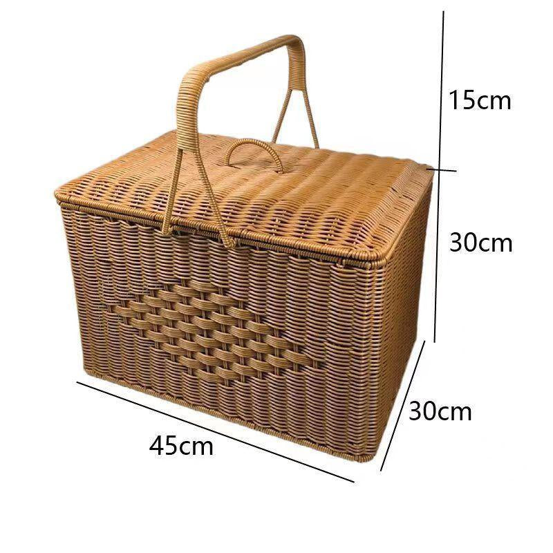 Multi-Layer Woven Picnic Storage Basket Kalsten