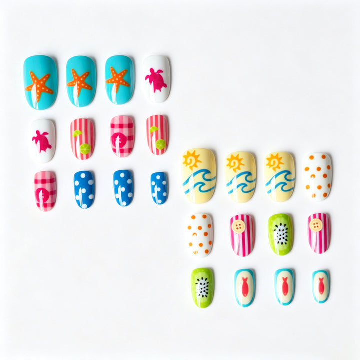 Creative Summer-Themed Nail Art Set