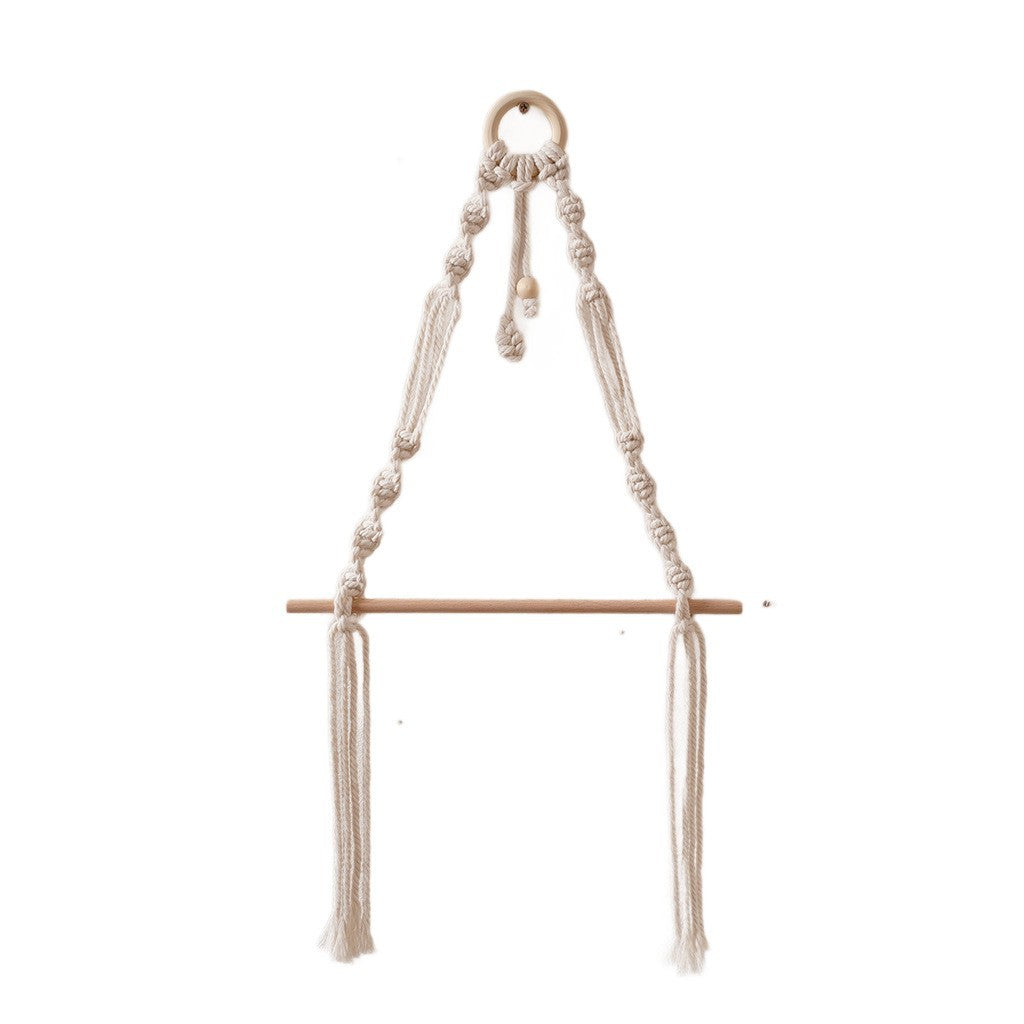 Macrame Hanging Plant Holder with Wooden Rod Kalsten