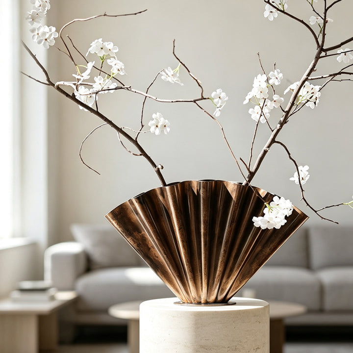 Modern Artistic Metal Floral Vase