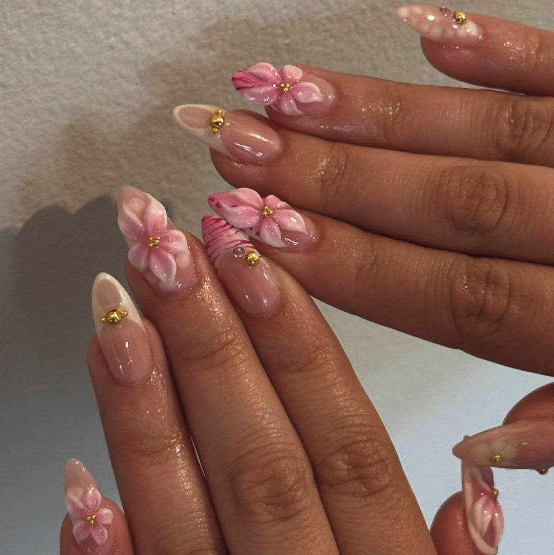 Floral 3D Nail Art Kalsten