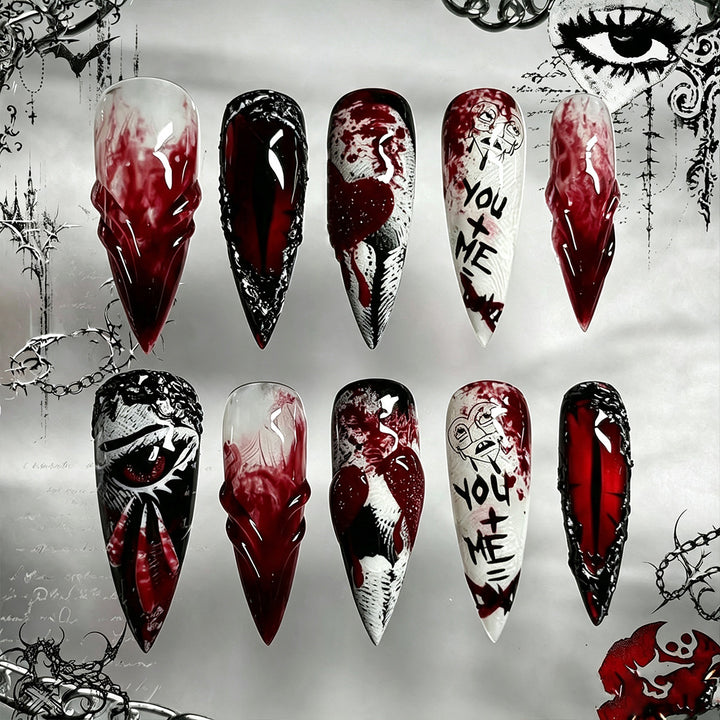 Exclusive artificial nails with floral design Kalsten