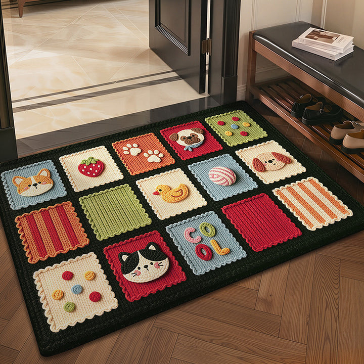 Playful Animal-Themed Door Mat