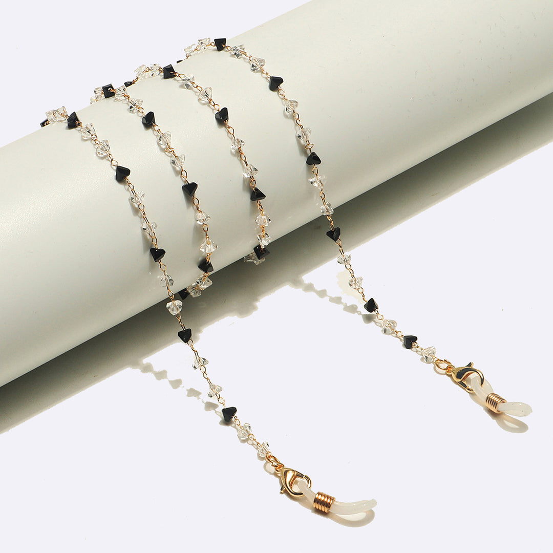 Fashionable Heart-Shaped Beaded Eyewear Chain Kalsten