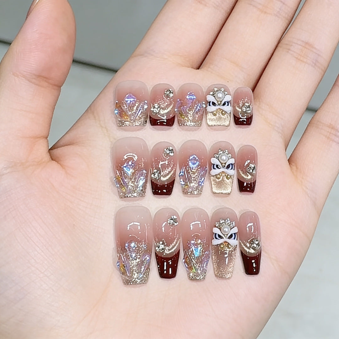 Glamorous Customizable Press-On Nail Art Kalsten