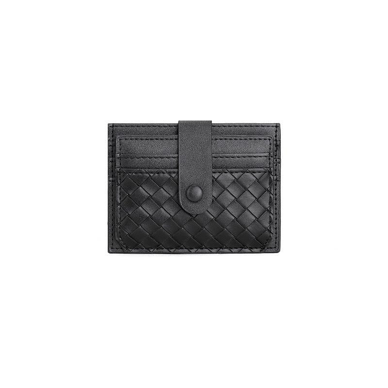 Braided Leather Card Holder Wallet Kalsten