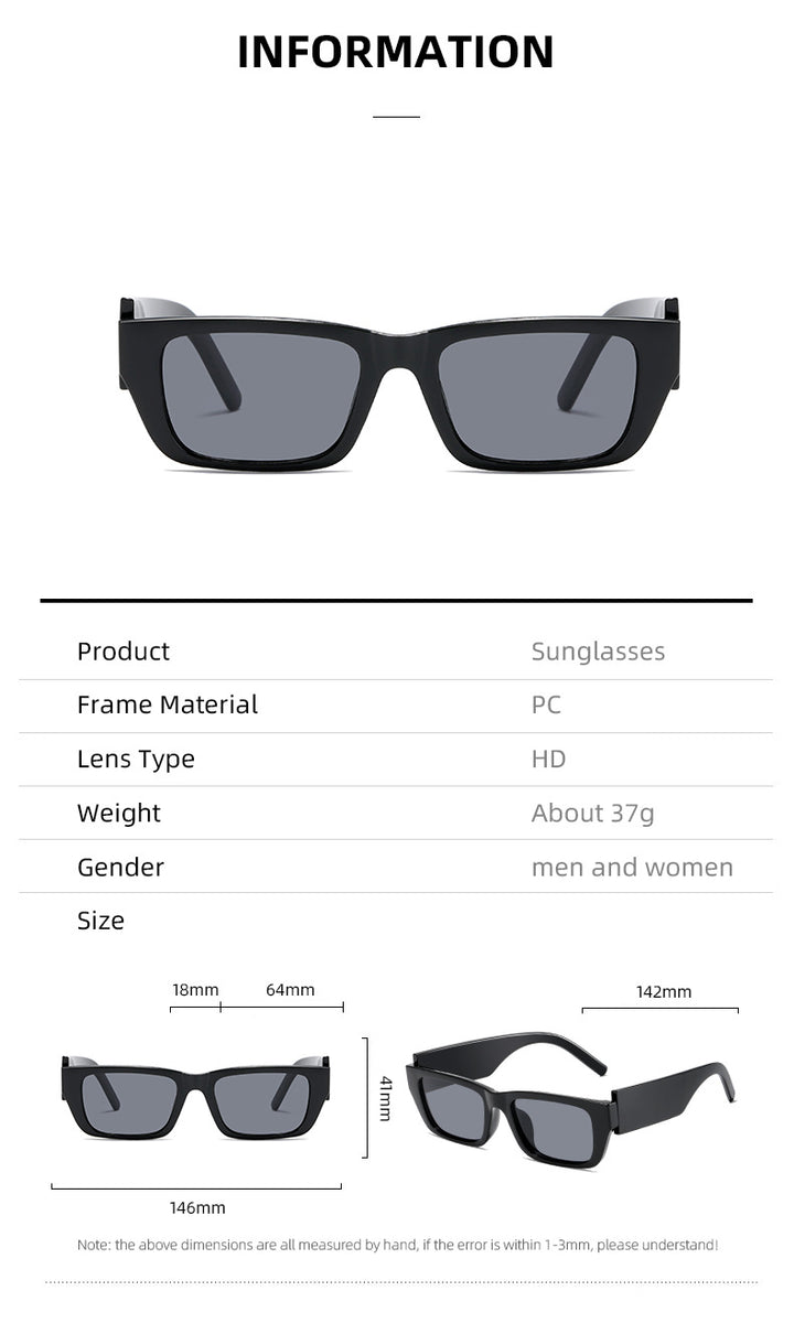 Women's fashionable rectangular sunglasses in innovative design Kalsten