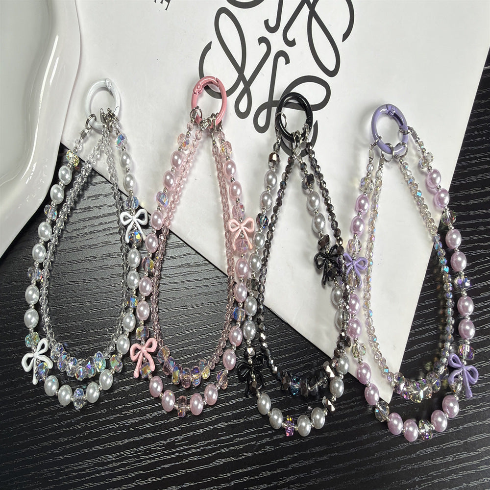 Elegant Pearl and Crystal Beaded Chain Kalsten