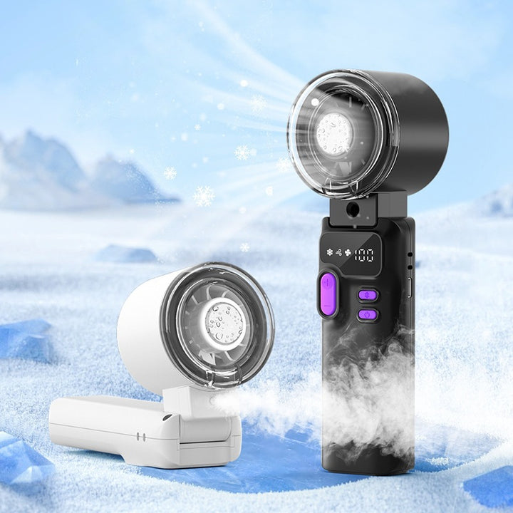 Cooling handheld digital display misting mini fan with adjustable tilt Kalsten