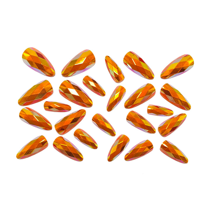 Shiny artificial nails with multifaceted design Kalsten