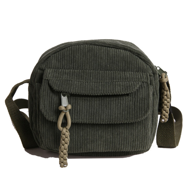 Textured Corduroy Crossbody Bag
