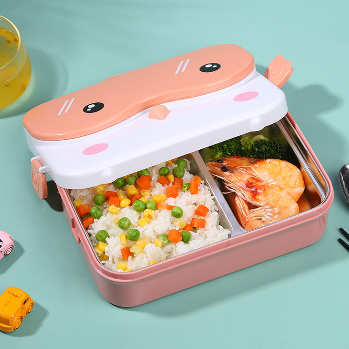 Cartoon-Themed Multi-Compartment Lunch Box
