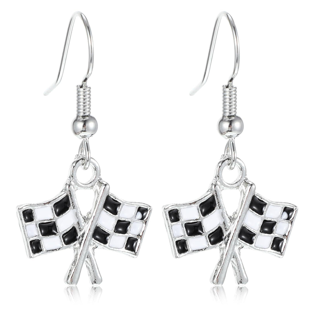 Modern Geometric Enamel Hoop Earrings Kalsten