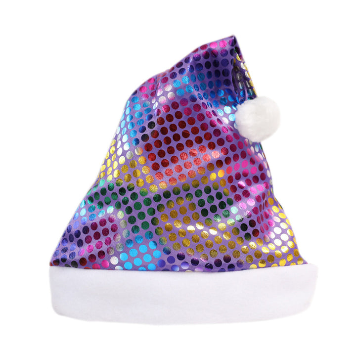 Glittering Christmas hat with plush trim