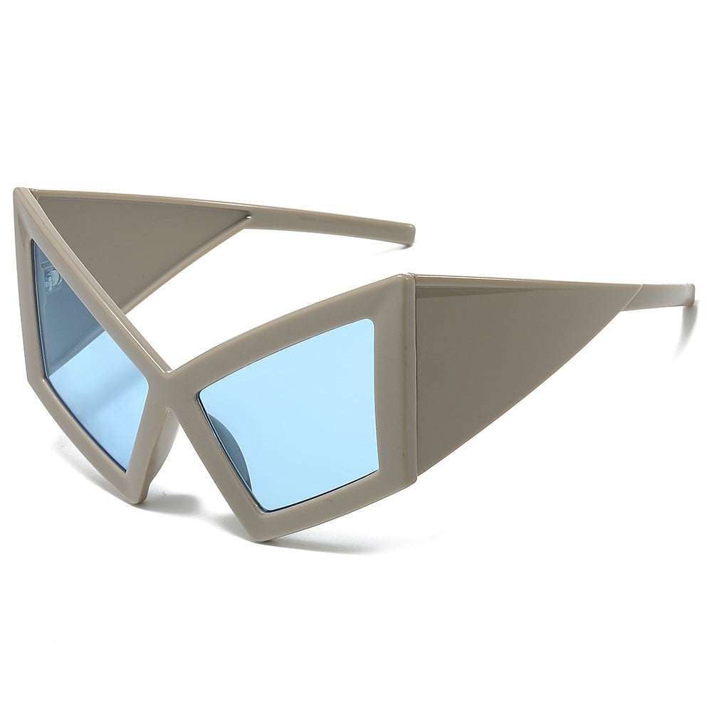 Futuristic Geometric Shield Sunglasses Kalsten