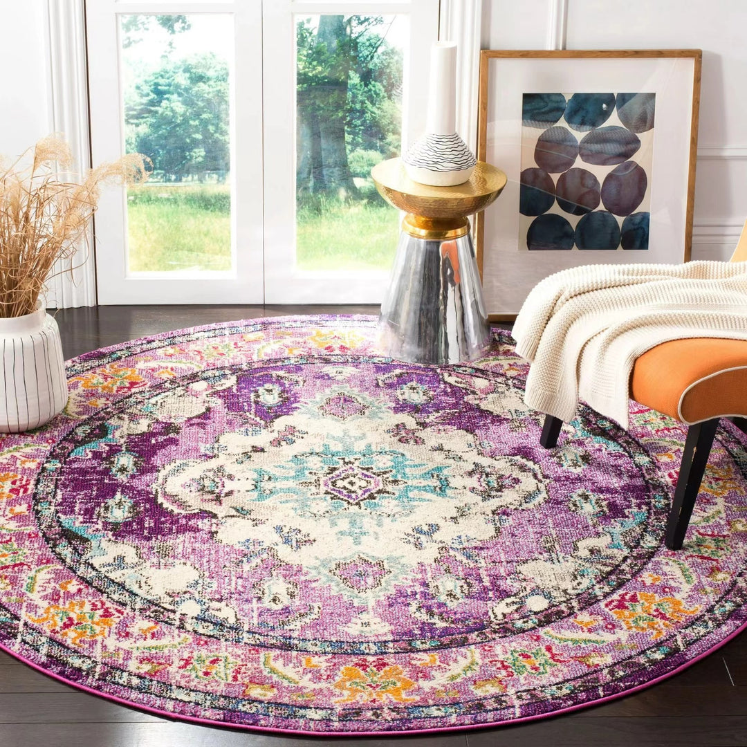 Vintage-Inspired Round Area Rug
