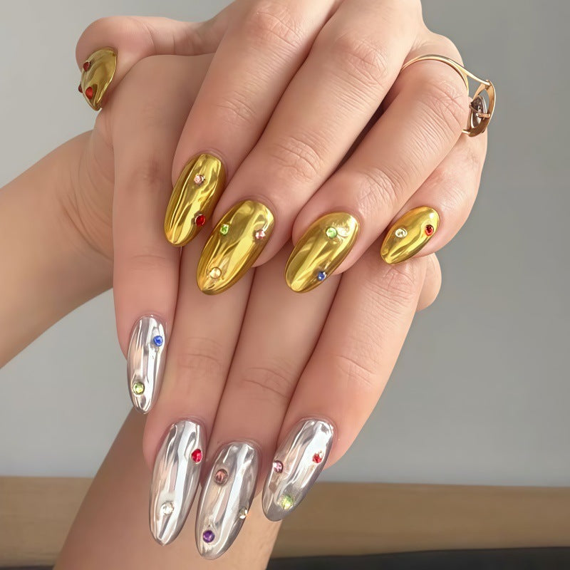 Glamorous Metallic Press-On Nail Set Kalsten