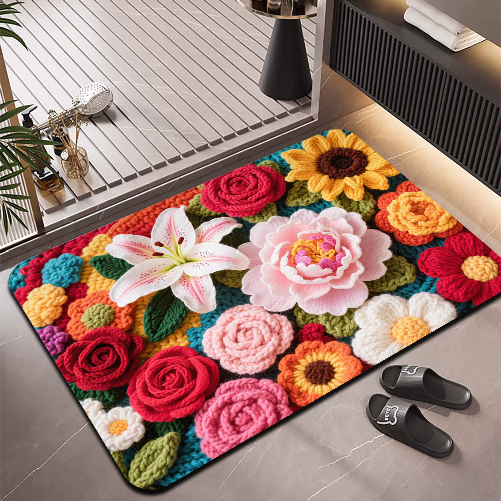 Floral Design Entrance Mat