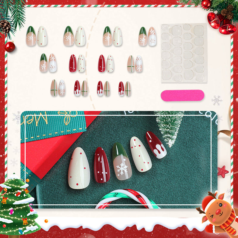 Holiday-Themed Decorative Press-On Nail Art Set