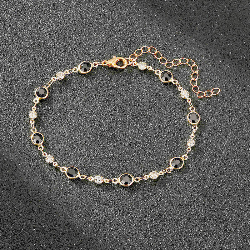 Elegant Rhinestone Chain Anklet Kalsten